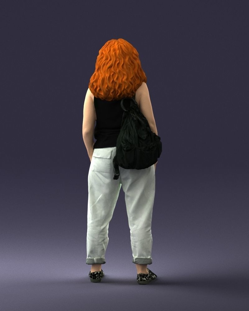 Woman with red hair 0081 3D Print Ready 3D print model_18