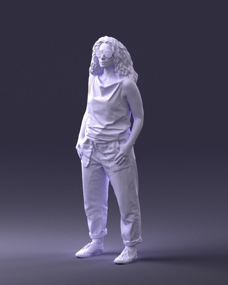 Woman with red hair 0081 3D Print Ready 3D print model_31