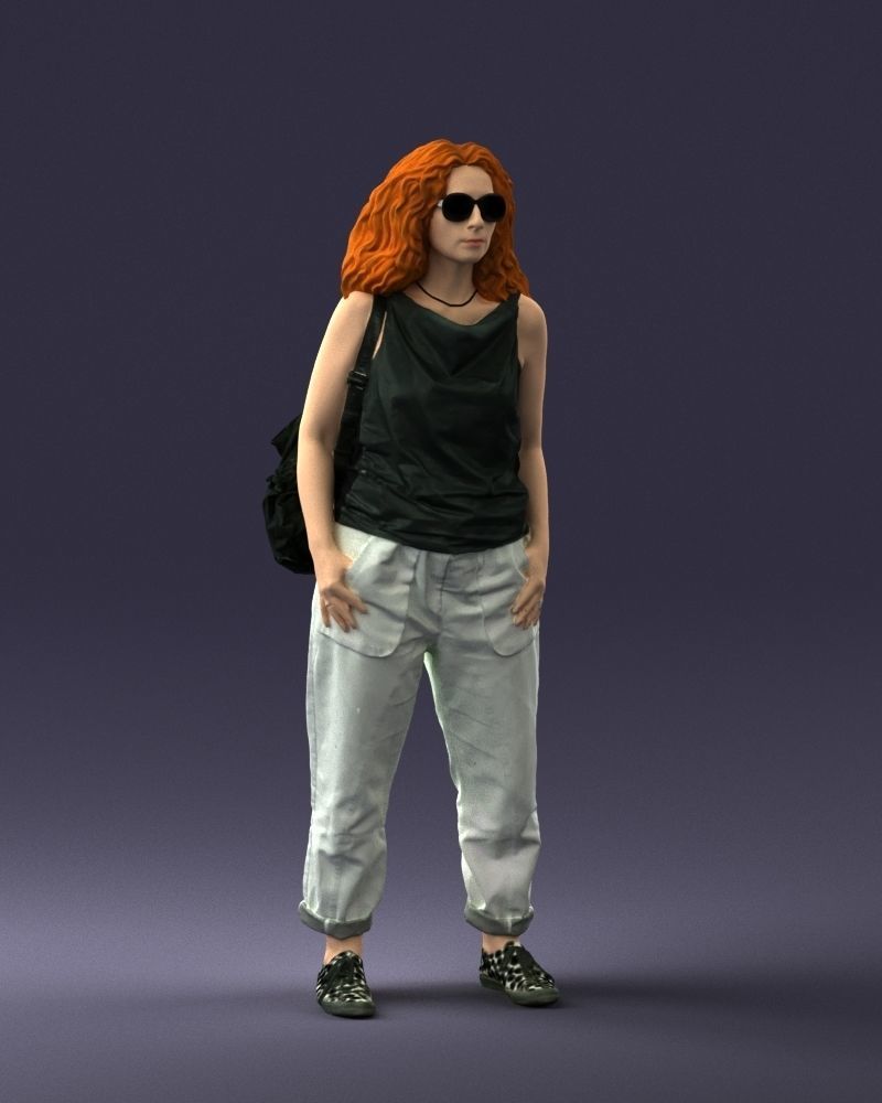 Woman with red hair 0081 3D Print Ready 3D print model_6