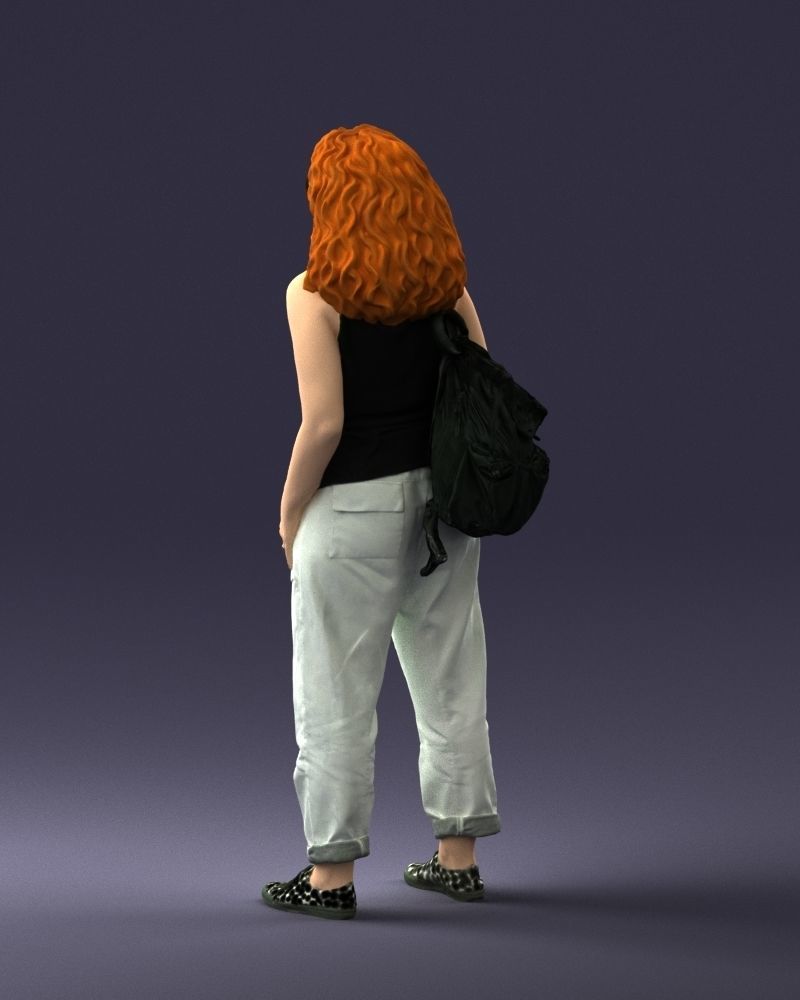 Woman with red hair 0081 3D Print Ready 3D print model_21