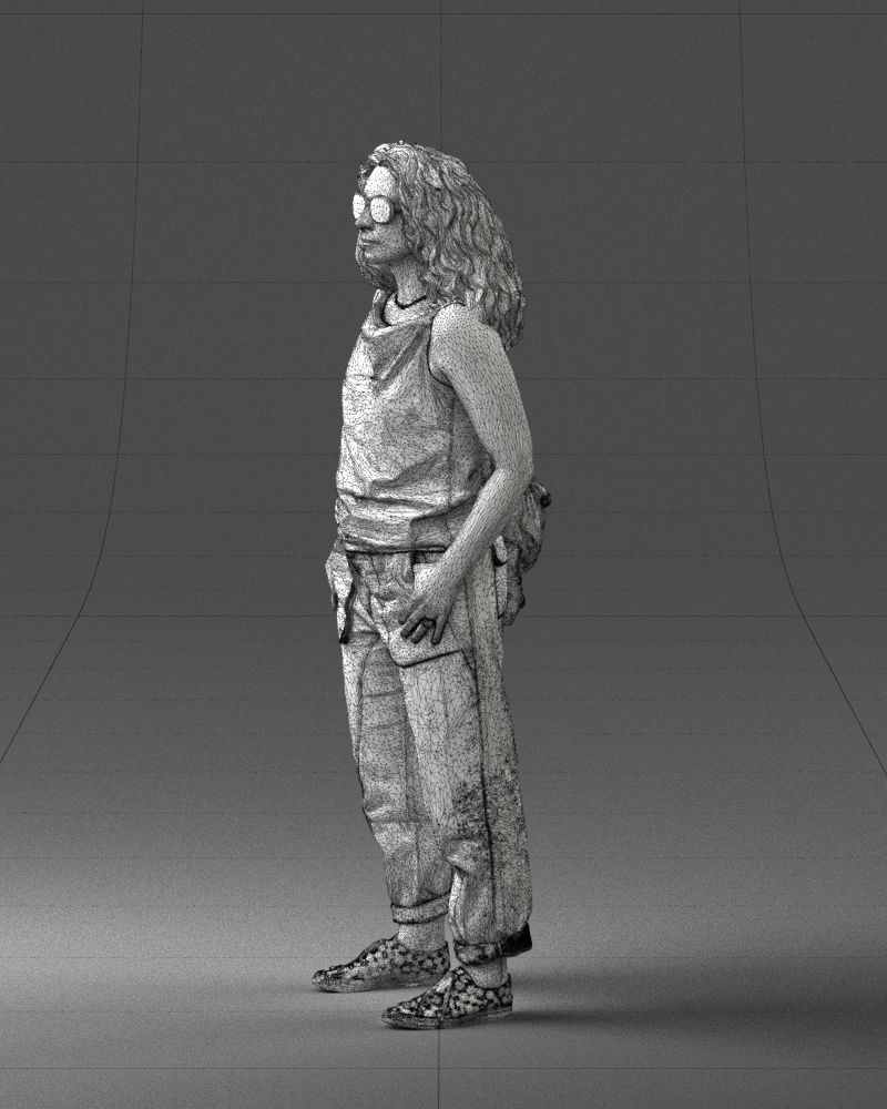 Woman with red hair 0081 3D Print Ready 3D print model_29