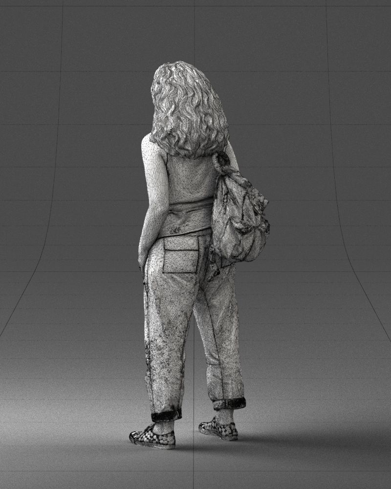 Woman with red hair 0081 3D Print Ready 3D print model_23