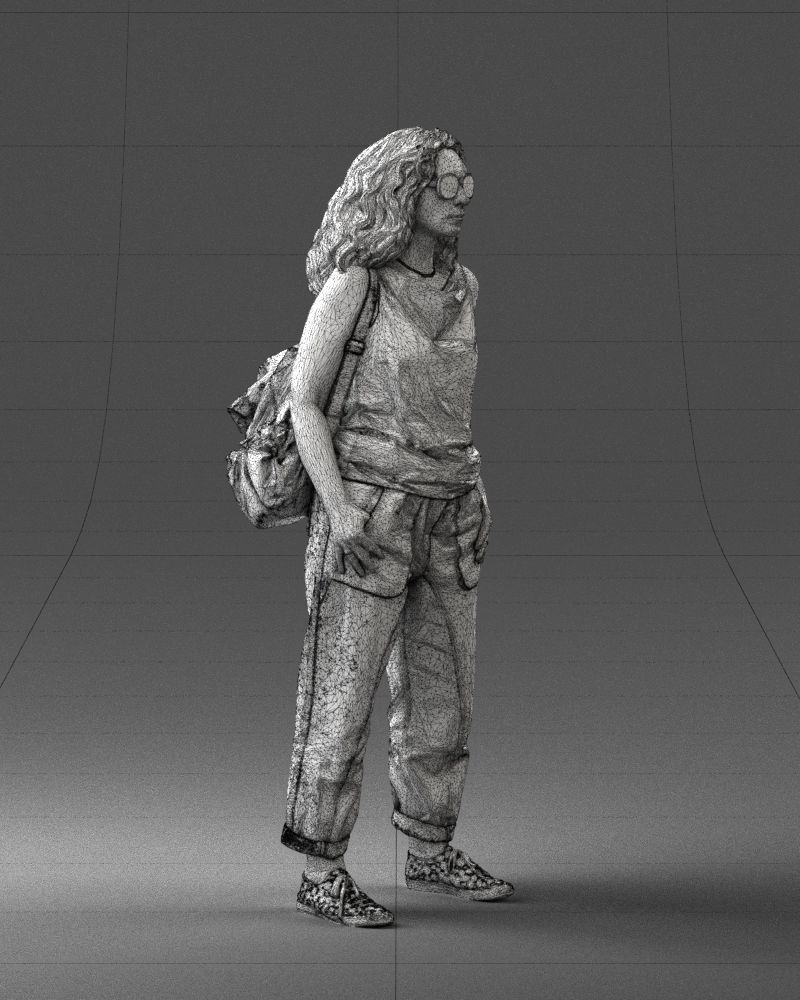 Woman with red hair 0081 3D Print Ready 3D print model_11