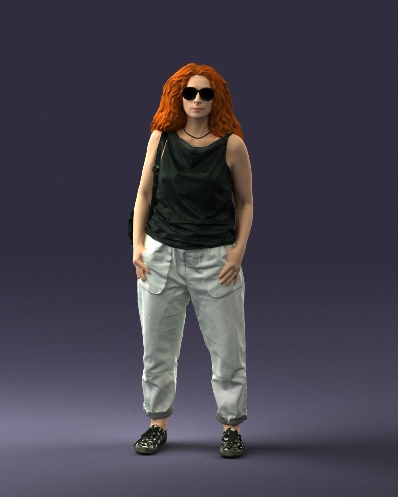 Woman with red hair 0081 3D Print Ready 3D print model_36