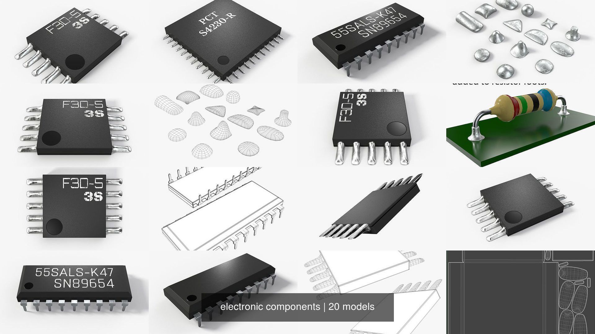 electronic components 3D Model Collection_2