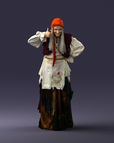 Jolly old witch 0176 3D Print Ready 3D print model