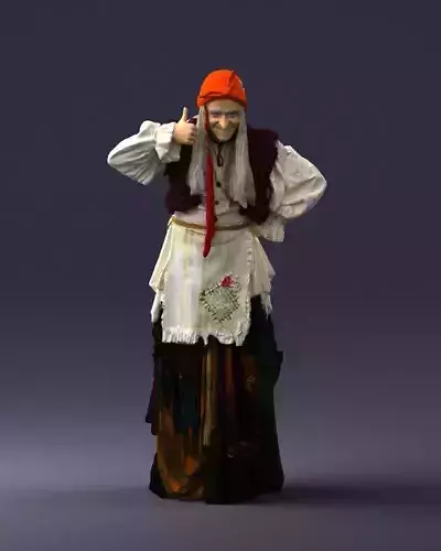 Jolly old witch 0176 3D Print Ready 3D print model
