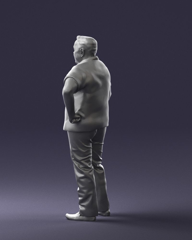 Man in t-shirt with phone 0464 3D Print Ready 3D print model_13