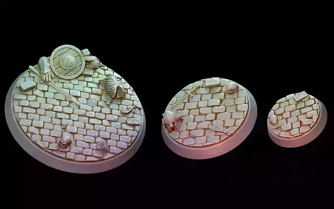 Miniature bases - Fantasy dungeon theme