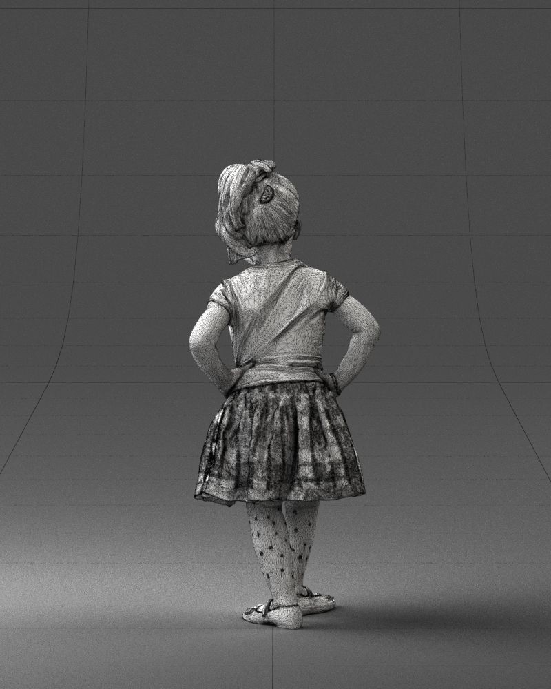 000375 Little Girl Standing Pose 3dp 3D print model_21