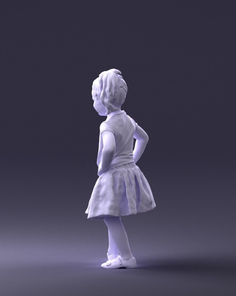 000375 Little Girl Standing Pose 3dp 3D print model_23