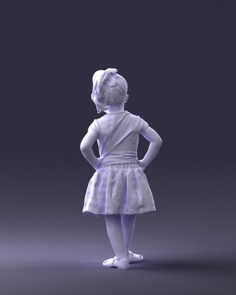 000375 Little Girl Standing Pose 3dp 3D print model_20