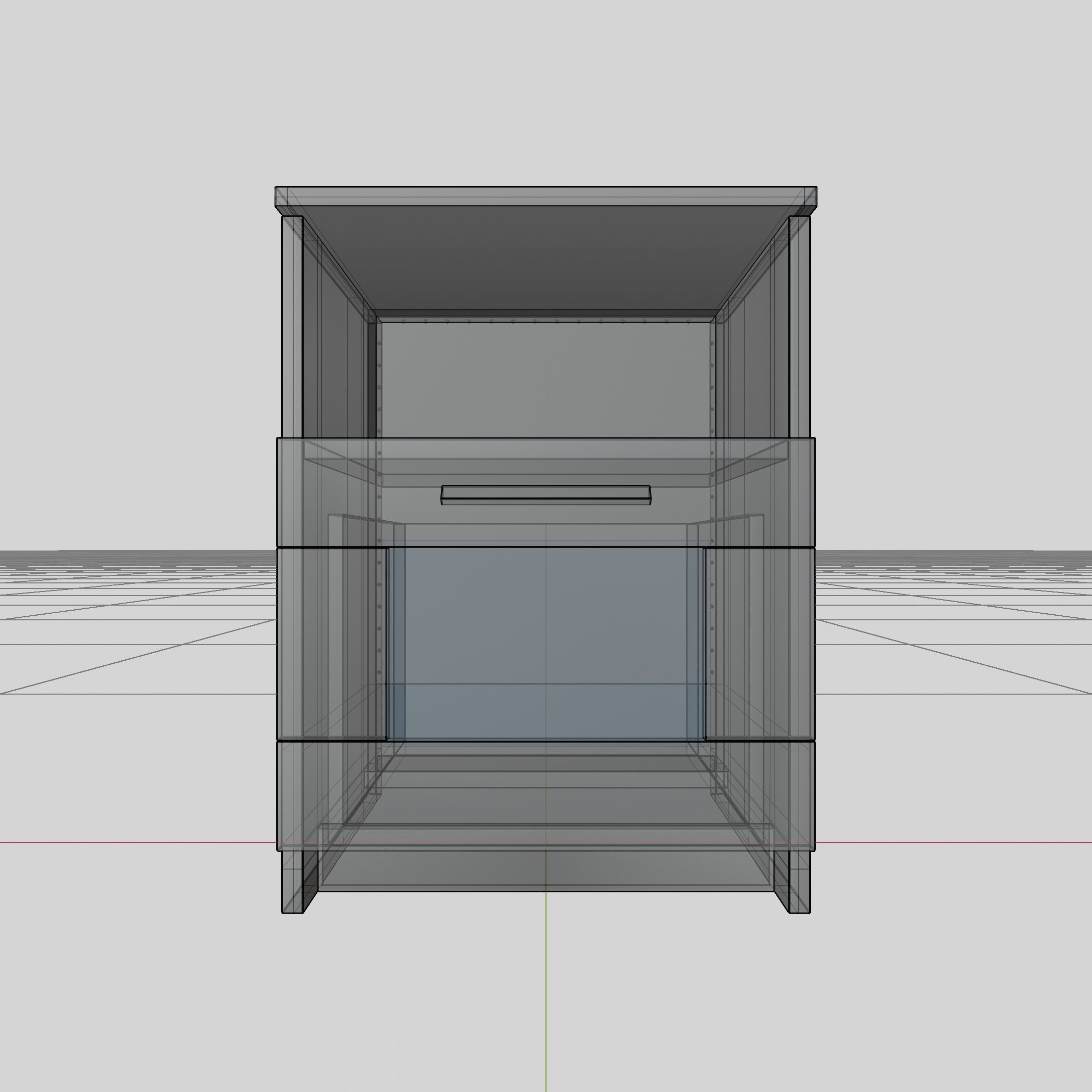 Ikea BRIMNES night table 3D model_7