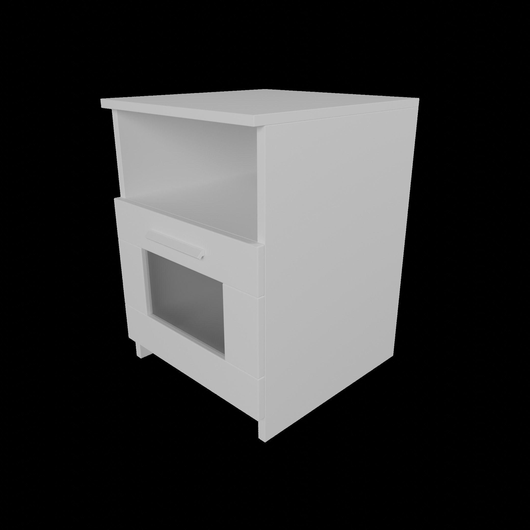 Ikea BRIMNES night table 3D model_3