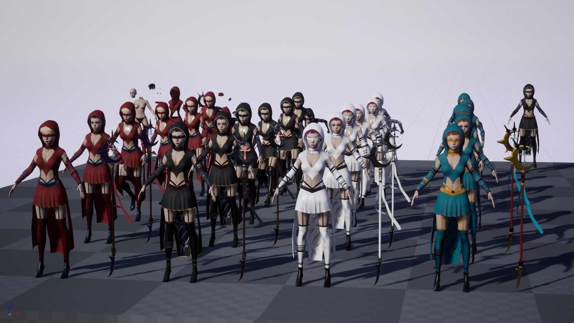 Nun Girl Low-poly 3D model_22