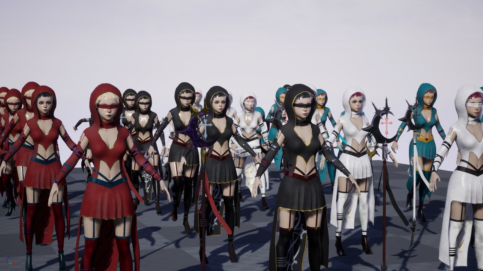 Nun Girl Low-poly 3D model_24