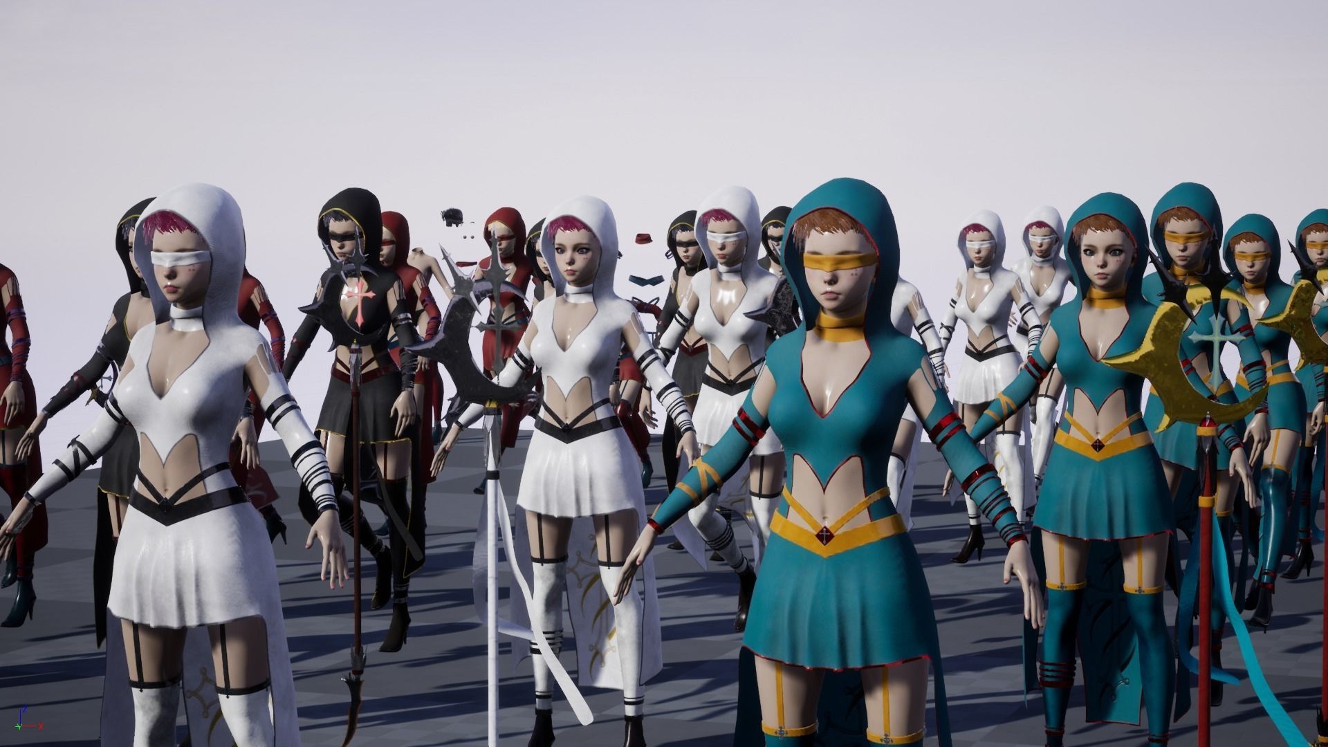 Nun Girl Low-poly 3D model_23