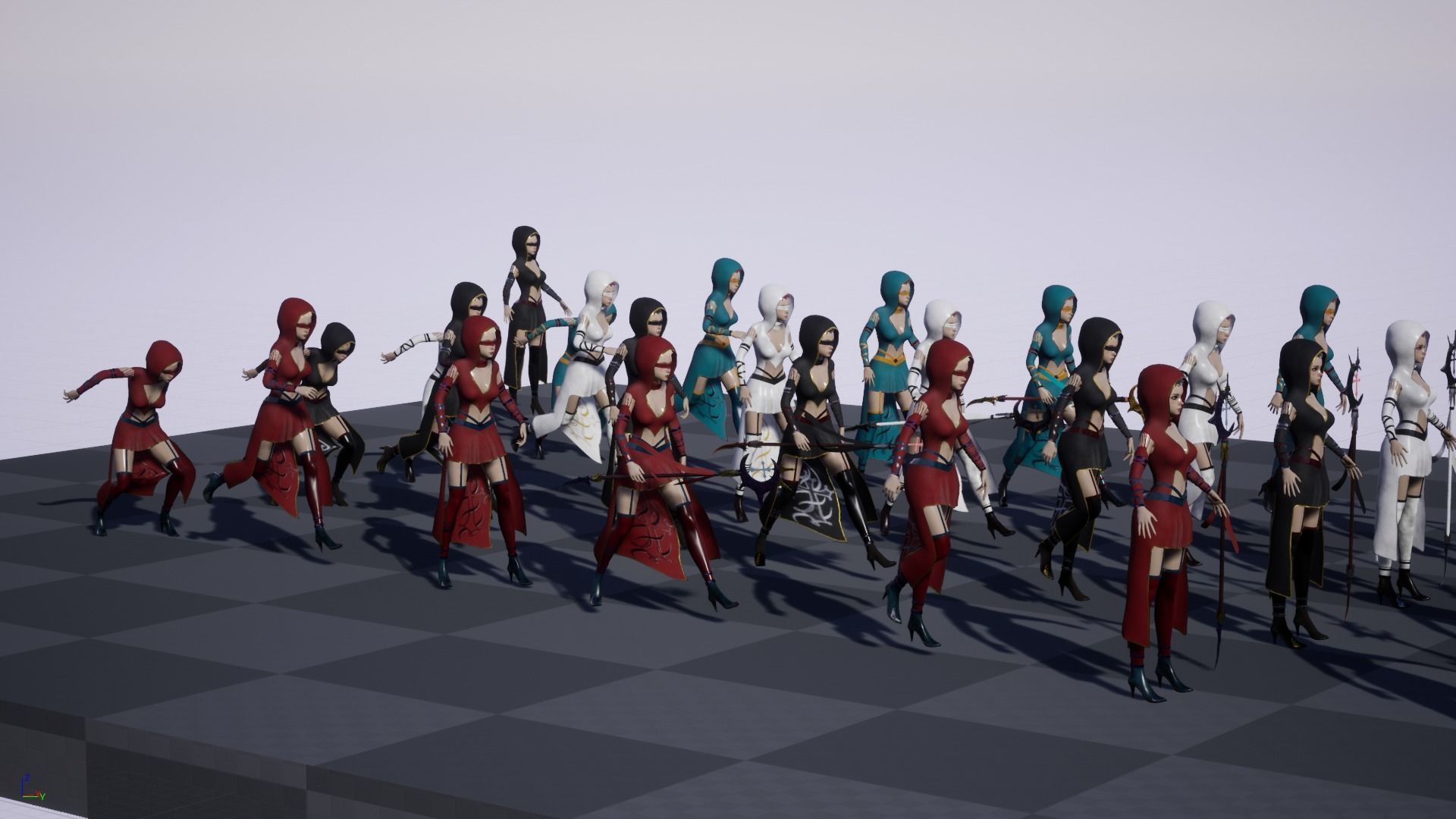 Nun Girl Low-poly 3D model_26