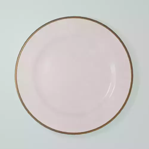 Plate dinner with gold trim
