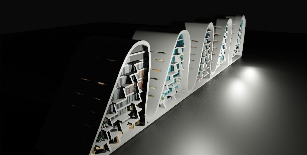 the wave building zaha hadid 3D model_43