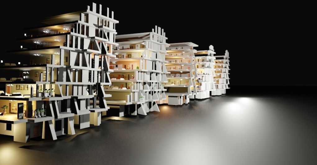 the wave building zaha hadid 3D model_30