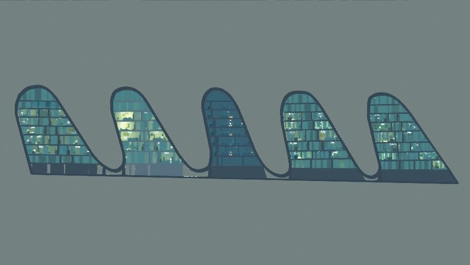 the wave building zaha hadid 3D model_15