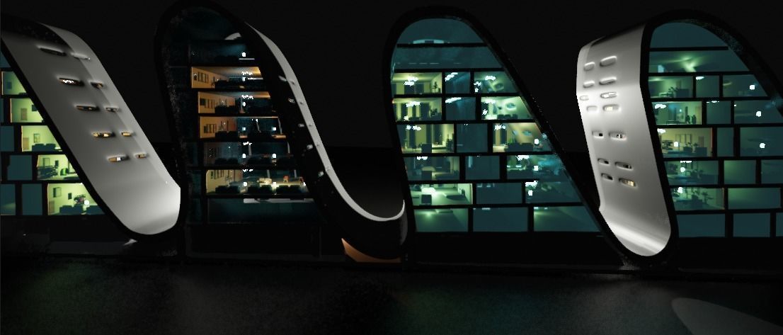 the wave building zaha hadid 3D model_26