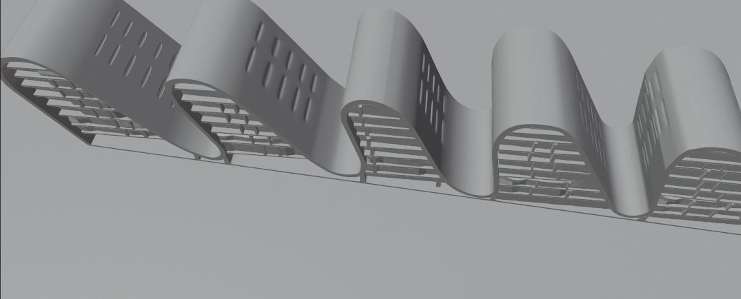 the wave building zaha hadid 3D model_45