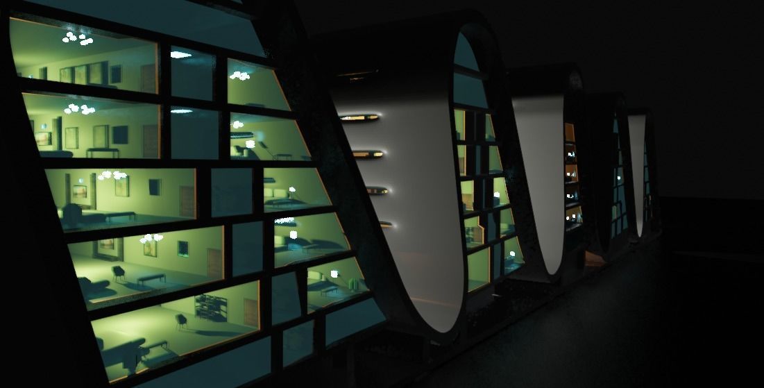 the wave building zaha hadid 3D model_22