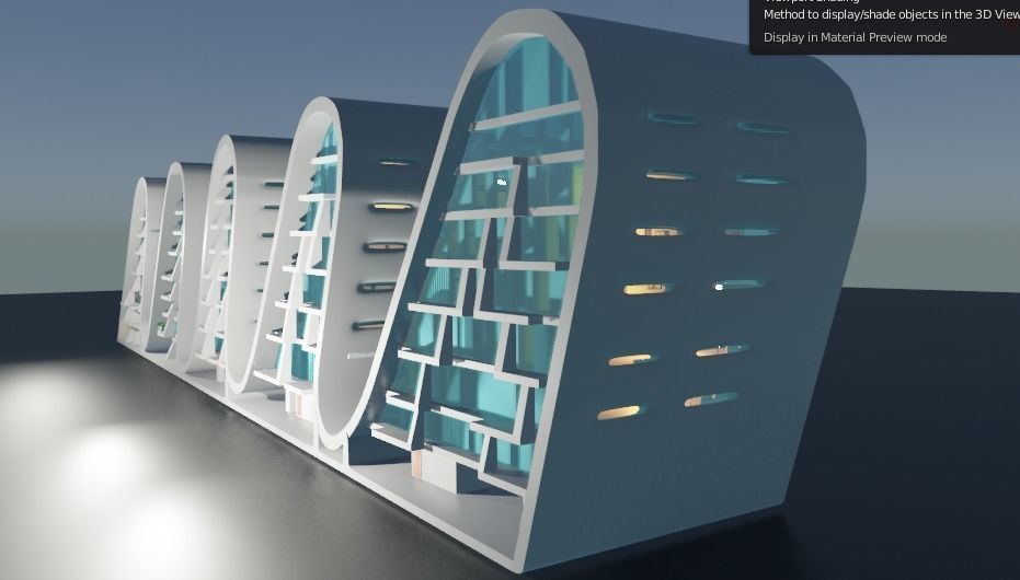 the wave building zaha hadid 3D model_11