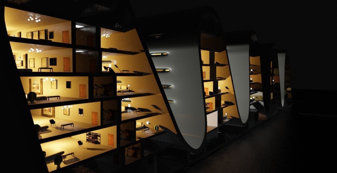 the wave building zaha hadid 3D model_18