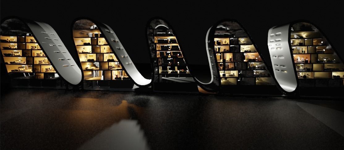 the wave building zaha hadid 3D model_37