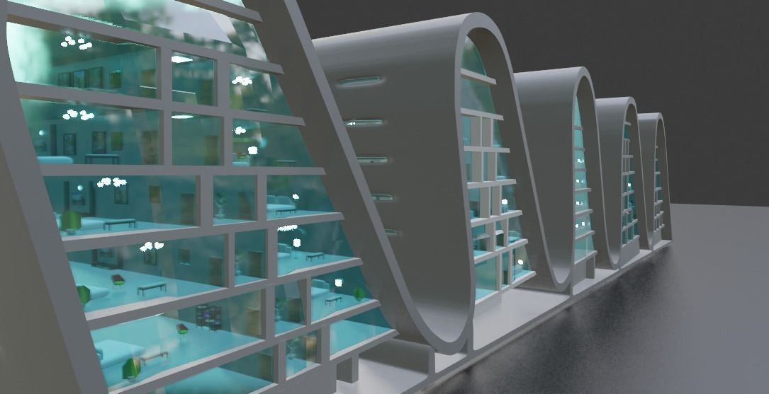 the wave building zaha hadid 3D model_21