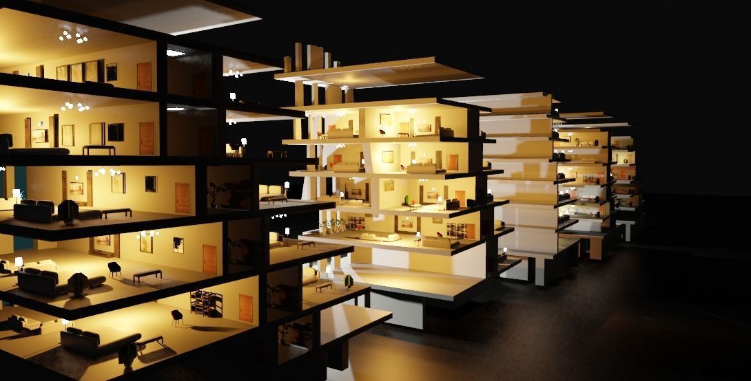 the wave building zaha hadid 3D model_25