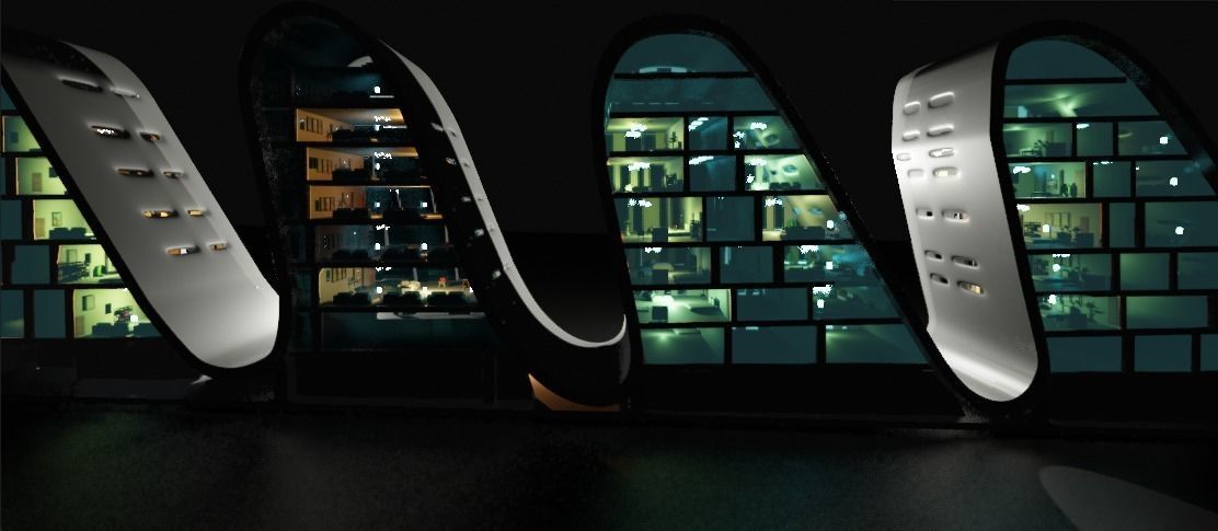 the wave building zaha hadid 3D model_41