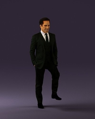 Man in suit 0413 3D Print ready 3D print model