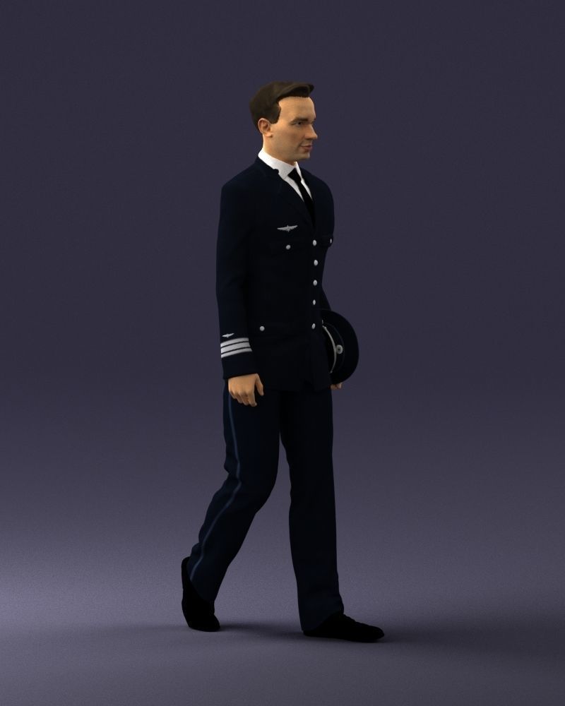 Male pilot in uniform 0296 3D model_9