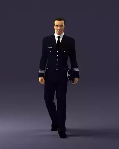 Male pilot in uniform 0296