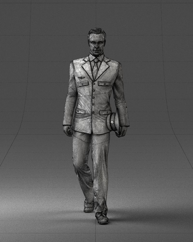 Male pilot in uniform 0296 3D model_2