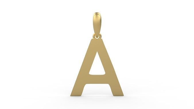 Initial Letters Pendant Berlin Sans A 3D print model