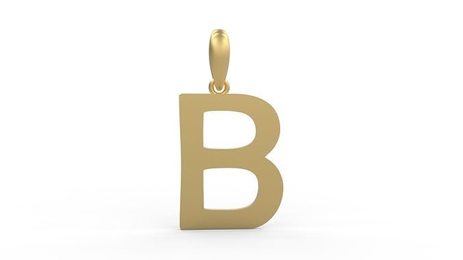 Initial Letters Pendant Berlin Sans B 3D print model