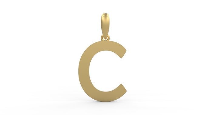Initial Letters Pendant Berlin Sans C 3D print model
