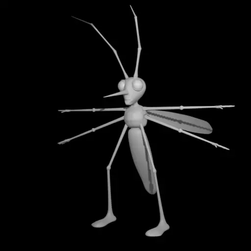 A cartoon mosquito Free 3D model
