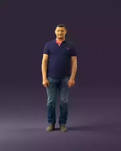 Man in purple polo long nose 0906