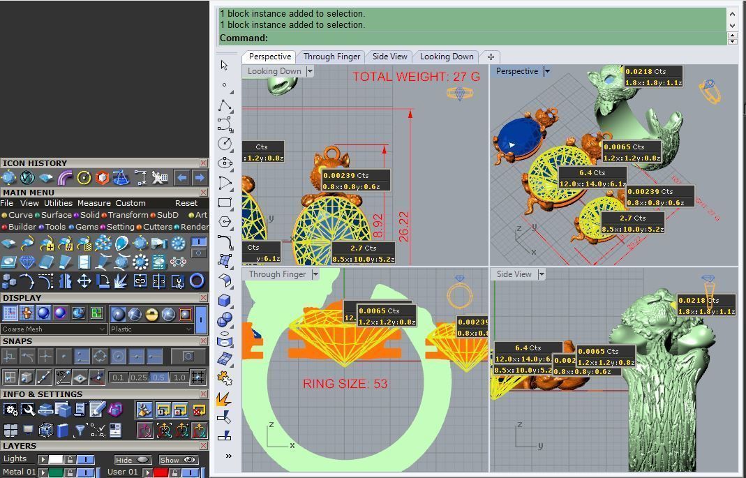 Cat Set S 06 pendant ring and earring 3D print model_5