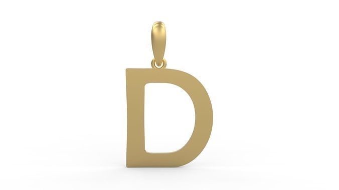 Initial Letters Pendant Berlin Sans D 3D print model