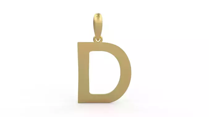 Initial Letters Pendant Berlin Sans D 3D print model