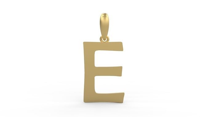 Initial Letters Pendant Berlin Sans E 3D print model