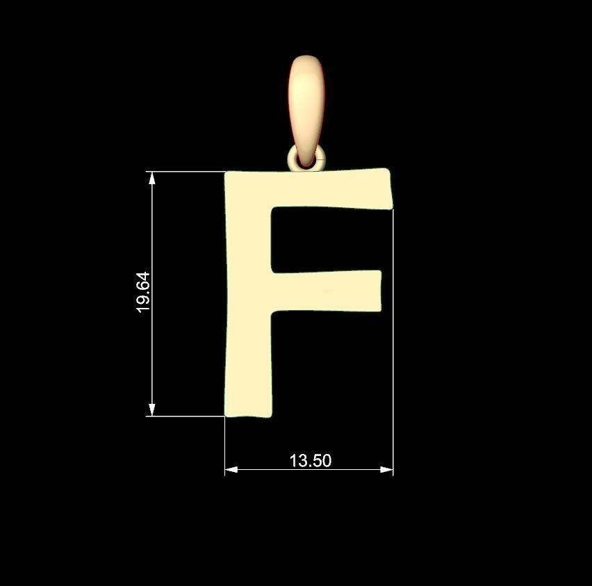 Initial Letters Pendant Berlin Sans F 3D print model_4