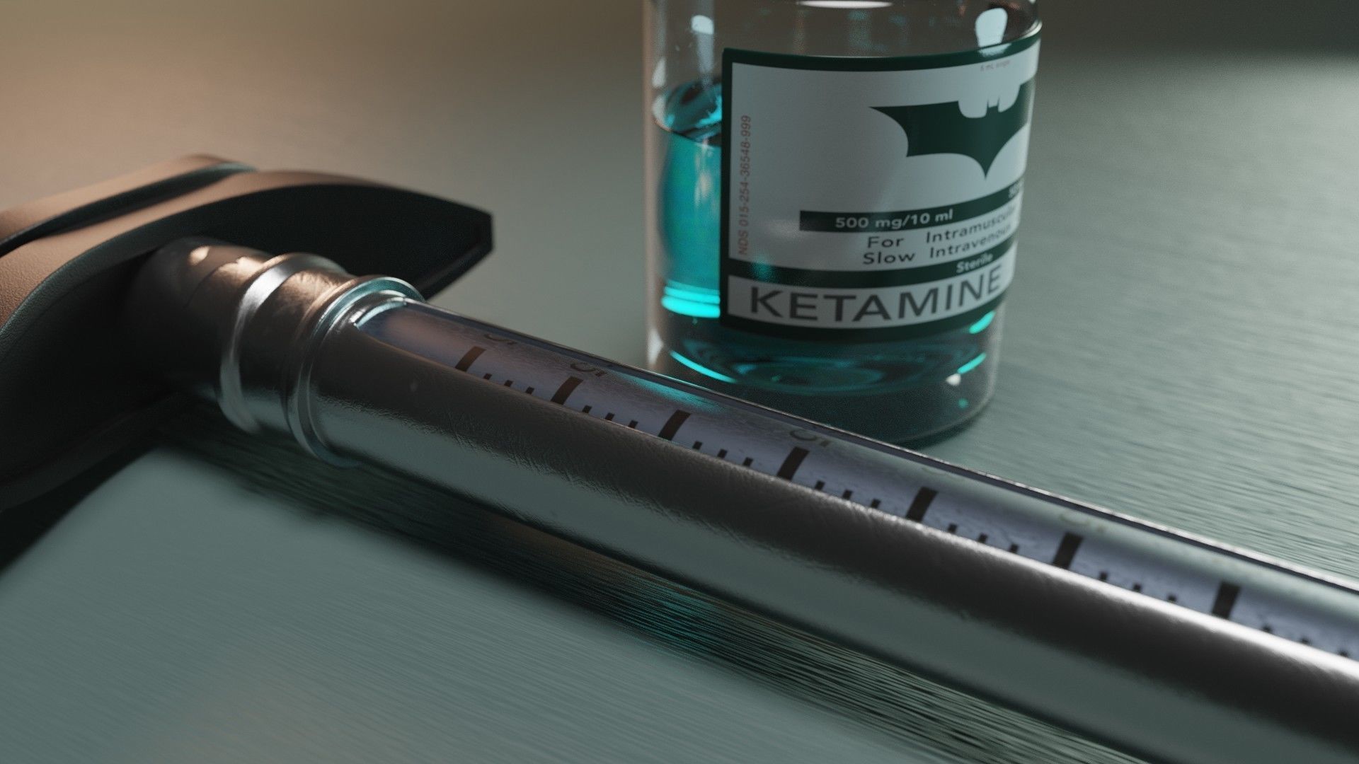 Batman syringe Low-poly 3D model_3